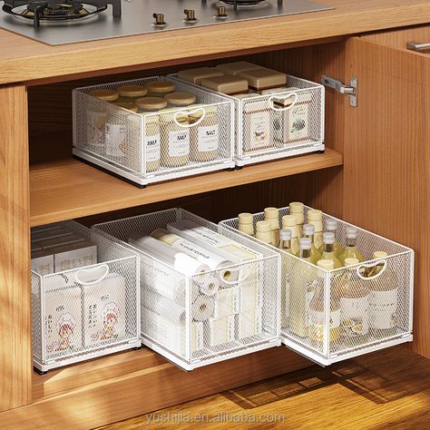 New design countertop shelf slider under sink cabinet slide out basket rack kitchen organizers and storage storage spice rack https://m.alibaba.com/product/1600653202042/New-design-countertop-shelf-slider-under.html?__sceneInfo={"cacheTime":"1800000","type":"appDetailShare"} Cabinet Under Sink, White Storage Baskets, Cabinet Slides, Kitchen Drawer Storage, Organizers Kitchen, Countertop Shelf, Under Sink Cabinet, Kitchen Storage Boxes, Kitchen Organizers