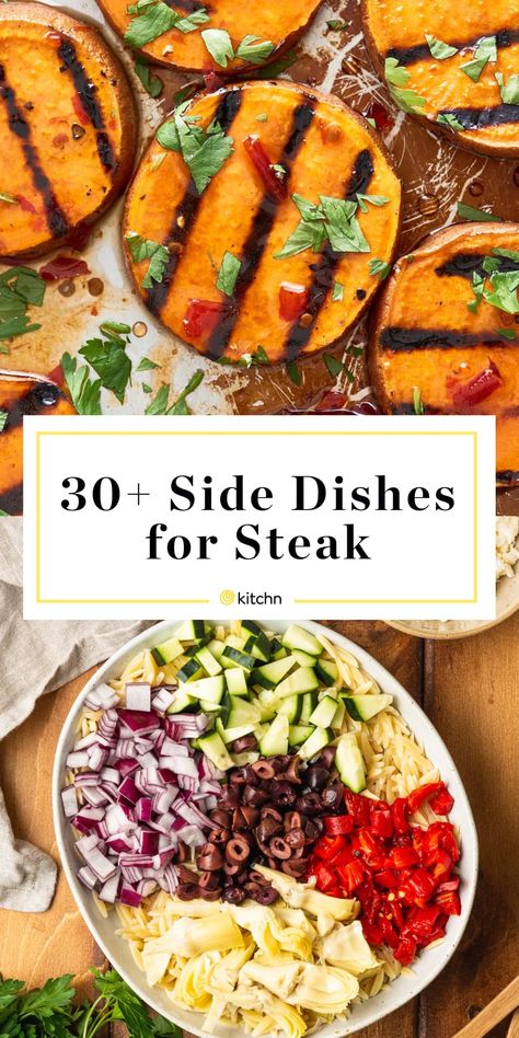 Side Dishes For Steak, Steak Dinner Ideas, Steak Dinner Sides, Healthy Steak, Steak Sides, Steak Side Dishes, Pasta Sides, Dinner Side Dishes, Keto Side Dishes