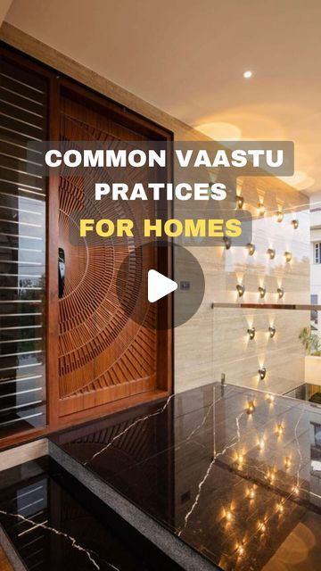 Varun Kaliga | Hyderabad Real Estate on Instagram: "Follow these for Peace and Prosperity:👇🏻  1. Entrance:  - Position the main entrance facing north or east for positive energy flow.  2. Kitchen:  - Place the kitchen in the southeast direction to enhance prosperity.  - Keep the kitchen clean and organized.  3. Bedroom:  - Avoid having a bedroom in the northeast corner.  - Position the bed with the head towards the south for restful sleep.  4. Clutter-free Center:  - Keep the central part of the house clutter-free for positive vibes.  5. Colors:  - Use auspicious colors like light blues, greens, and whites for walls and decor.  6. Symbols of Prosperity:  - Incorporate symbols of prosperity, such as a laughing Buddha or a money plant.  7. Pooja Room:  - Create a dedicated pooja (prayer) r Pooja Place Ideas, Main Door Lighting Ideas, Main Design Entrance, House Entrance Wall Decor, Buddha Entrance Decor, Entrance Corner Ideas, House Entrance Wall Design, Outside Main Entrance Decor Ideas, Pooja Room Entrance Design