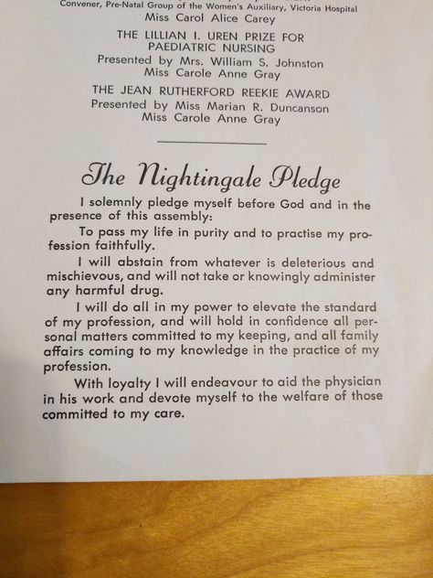 The Nightingale Pledge (May 19 1961) Nightingale Pledge, The Nightingale, Pediatric Nursing, Nightingale, Pediatrics