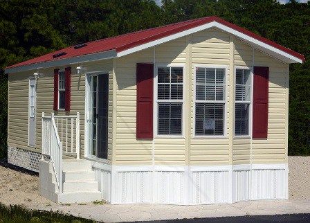 Park Model Trailer Remodel, Small Manufactured Homes, Single Wide Remodel, Park Model Trailer, Mini Homes, Mobile Home Exteriors, Single Wide Mobile Homes, Park Model Homes, Mobile Home Living