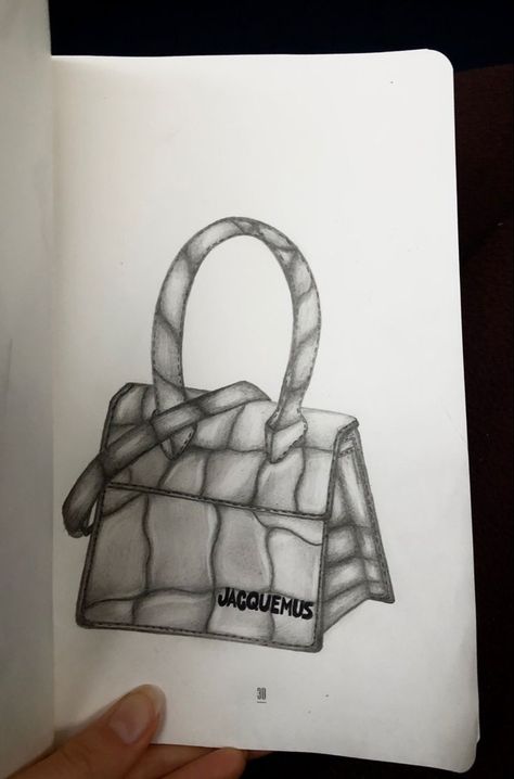 Fashion Accessories Sketch, Bags Drawing Design Sketch, Bag Illustration Sketch, Bag Drawing Easy, Bag Drawing Sketch, Purse Drawing, Handbag Drawing, Jacquemus Chiquito, Bag Sketch