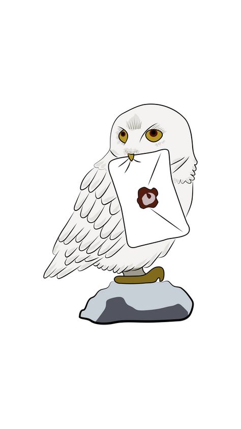 The cutie brought you a significant mail in our fanart Harry Potter Hedwig Sticker. She was Harry Potter's pet snowy owl given as an eleventh birthday gift from Rubeus Hagrid. Hagrid bought her at... How To Draw Hedwig Step By Step, Owl Emporium Harry Potter, Hedwig Fanart, Hedwig Harry Potter Owl, Harry Potter Owl Drawing, Edwige Harry Potter, Owl Drawing Simple, Fanart Harry Potter, Harry Potter Birthday Cards