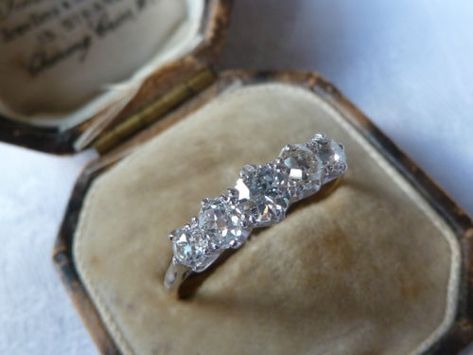 5 stone engagement ring.  Favorite besides solitaire settings. 5 Stone Eternity Ring, Antique 5 Stone Diamond Ring, Engagement Ring 5 Stone, 5 Year Anniversary Ring, 5 Diamond Ring Setting, 5 Diamond Engagement Ring, 10 Year Anniversary Ring, 5 Stone Engagement Ring, 5 Diamond Ring