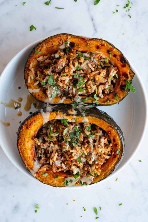 Roasted Kombucha Squash, Kabocha Squash Recipe Roasted, Stuffed Kabocha Squash Recipe, Kobucha Squash Recipes, Kobacha Squash Recipes, Kobucha Squash, Kabocha Recipes, Salad In Jar, Hot And Flashy