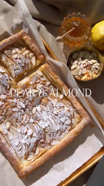 Pear Puff Pastry Dessert, Ginger Pear Puff Pastry, Pear And Brie Puff Pastry Tarts, Pear Galette Puff Pastry, Pear Almond Tart, Pear Almond Tart Puff Pastry, Pear And Almond Tart, Dried Pears, Puff Dessert