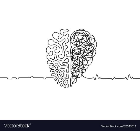 Brain Drawing Simple, Nursing Art, Heart Vs Brain, Brain Drawing, Brain Logo, Human Personality, Nurse Art, Heart Doodle, Medical School Essentials