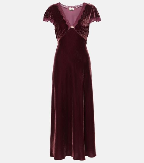 Clean Goth, Burgundy Midi Dress, Whimsy Goth, Velvet Midi Dress, Midi Length Skirts, Burgundy Dress, Flowy Skirt, Romper With Skirt, Clothing Styles