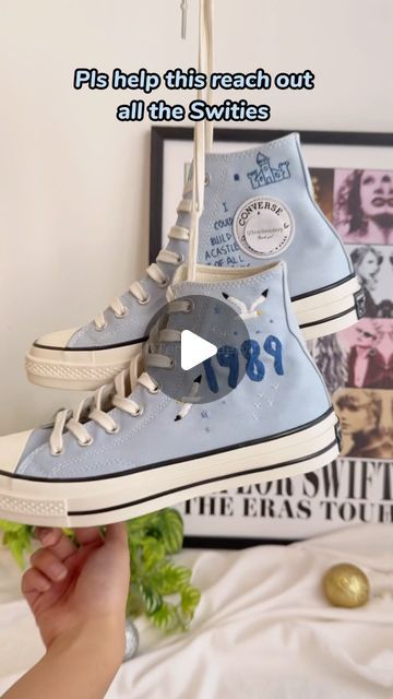 QT Embroidery Official on Instagram: "Please… Share this to the Swifties you know ❤️❤️❤️ #emrboidery #embroideryshoes #custom #customshoes #smallbusiness #smallbusinessowner #smallbusinesssupport #taylorswift #swiftie #taylorversion #1989" 1989 Converse, Taylor Swift Embroidery, Custom Converse, Embroidery Shoes, Taylor Swift 1989, November 2, Diy Clothing, Taylor Swift Fan, Taylor Swift 13