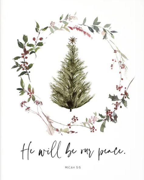 Christmas Scripture, Christmas Card Inspiration, Christmas Time Is Here, 12 December, Wreath Watercolor, Watercolor Flowers Paintings, Merry Little Christmas, Holiday Wishes, Christmas Illustration