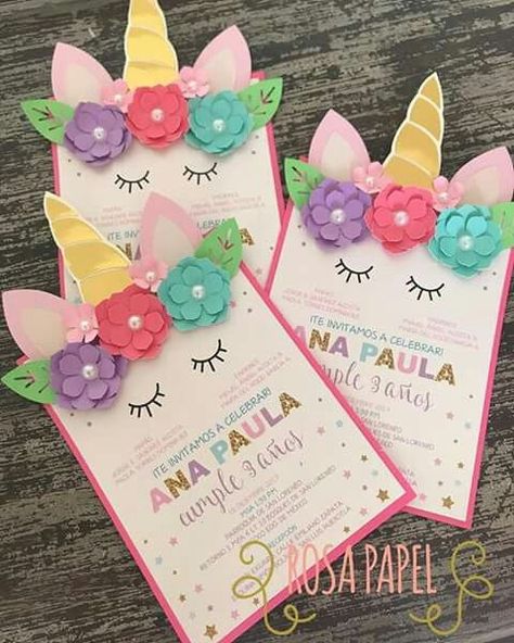 Kids Invitation, Unicorn Party Invites, Unicorn Themed Birthday Party, Unicorn Birthday Invitations, Unicorn Crafts, Unicorn Invitations, Birthday Kids, Childrens Birthday Party, Invitation Ideas