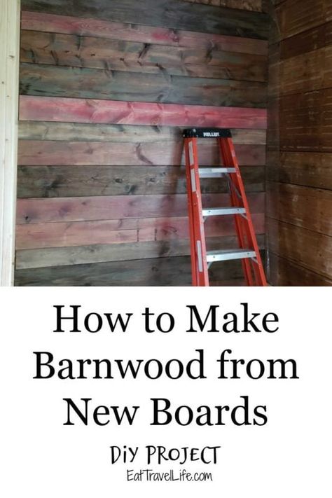 Want barn wood? We wrote how to take new boards and giving them the old barn wood look. Homemade barn wood can be done and look awesome. Barnwood Wall, Old Barn Wood, Barn Decor, Barn Board, Wood Creations, Raising Chickens, Old Barn, Barnwood, Rustic Barn