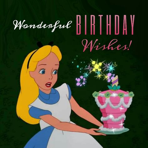 Happy Birthday Alice In Wonderland Happy Birthday Alice In Wonderland, Happy Birthday Alice, Alice In Wonderland 1951, Alice In Wonderland Aesthetic, Alice In Wonderland Disney, Images Disney, Art Disney, Old Disney, Disney Aesthetic