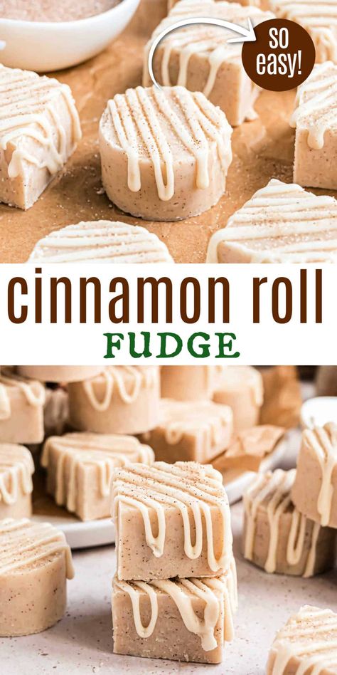 Cinnamon Roll Fudge Cinnamon Hard Candy Easy, White Chocolate Raspberry Fudge, Homemade Fudge Rounds, Best Desserts For Parties, Fudge With White Chocolate Chips, Easy Butter Pecan Fudge, Jet Puff Marshmallow Fudge, Easy Non Refrigerated Desserts, Freezer Christmas Baking