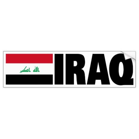 Iraq Flag Bumper Sticker Famous People In History, Iraq Flag, Doctor Stickers, Books To Read Nonfiction, Flag Sticker, Art Calligraphy, Car Magnets, Wedding Invitation Wording, White Stickers