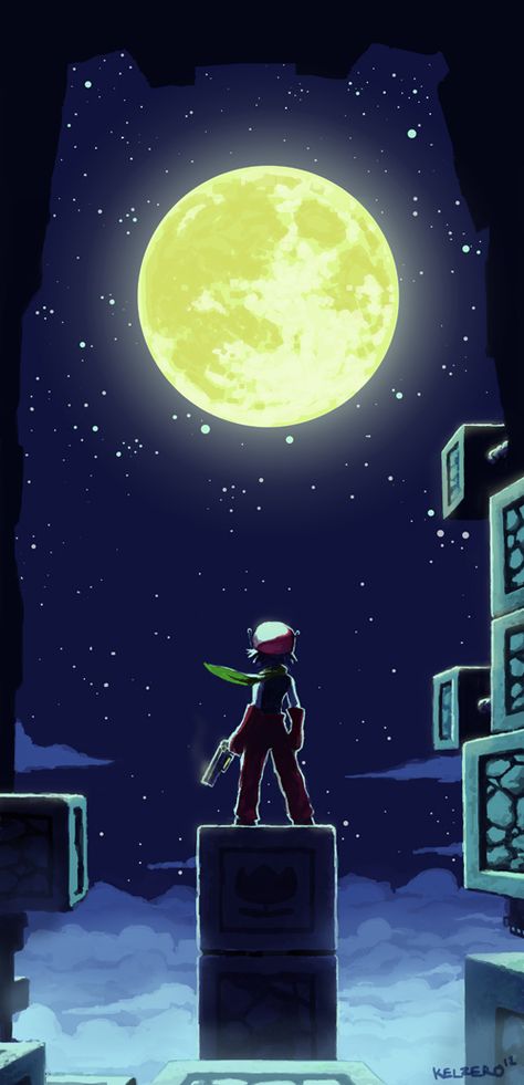 "Moonsong" Fanart : Doukutsu Monogatari / Cave Story . Character(s) : Quote Cave Story Fanart, Cave Story Art, Cave Story Quote, Illustrations Painting, Best Indie Games, Serious Sam, Cave Story, We Happy Few, Shovel Knight