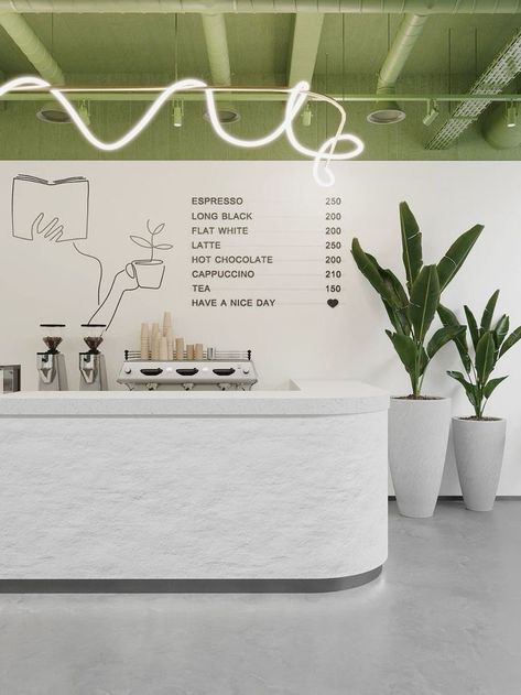 Healthy Cafe Interior, Tea Store Design, Matcha Bars, Matcha Cafe, Green Cafe, Small Coffee Shop, Bakery Design Interior, Coffee Shop Interior Design, Cafe Shop Design