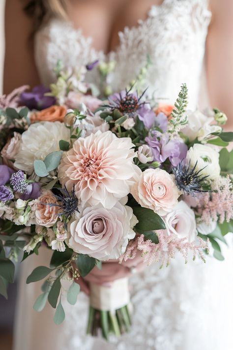 100+ Pastel Wedding Flowers for a Calm and Romantic Vibe | Matched Hearts Neutral Flower Bouquet Wedding, Calm Wedding Theme, Neutral Flower Bouquet, Pastel Bridal Bouquet, Pastel Wedding Flowers, Pastel Bouquet, Aisle Flowers, Ivory Roses, White Wedding Bouquets