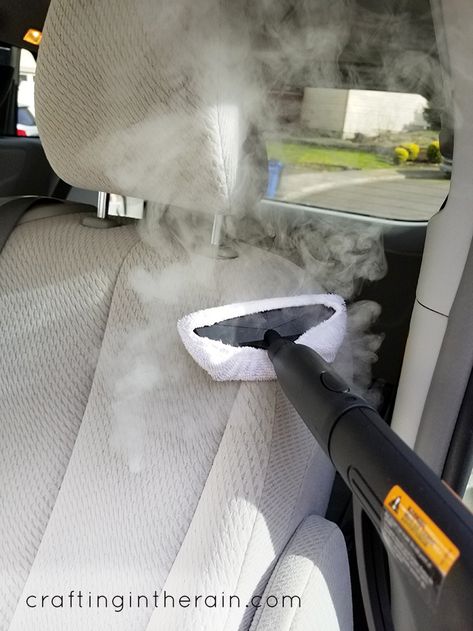 How to Steam Clean Your Car | Crafting in the Rain Clean Car Seats, Steam Machine, Car Wash Equipment, Best Car Seats, Cleaning Car Interior, Clean Car, Car Craft, Safe Cars, Clean Your Car