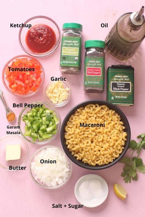 Easy Macaroni Recipe, Desi Pasta, Masala Macaroni, Indian Masala, Easy Macaroni, Macaroni Recipes, Tools Drawing, Side Dishes For Bbq, Cooking Recipes Healthy