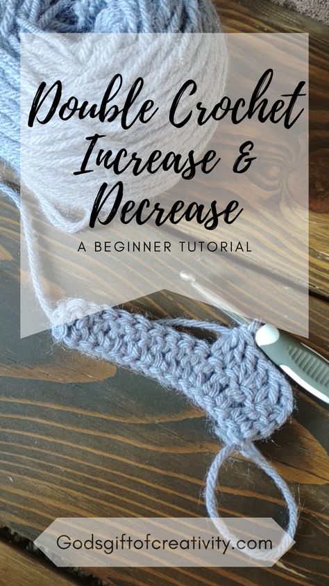 Learning how to increase and decrease simple crochet stitches is a huge part of growing as a crocheter. While some people rarely use these skills, others will need them for many projects. When you double crochet increase, you will be adding one more stitch to your row or round, and you will decrease by one stitch when you double crochet decrease. If you know how to double crochet already, then these skills should be easy for you to learn and incorporate into your stitching. Double Crochet Increase Stitch, Half Double Crochet Increase, Double Crochet Increase, Crochet Decrease Stitch, Hdc Increase Crochet, Double Crochet Projects, How To Decrease Double Crochet, Double Crochet Decrease Tutorials, Increase And Decrease In Crochet