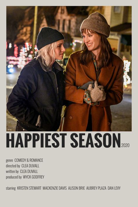 Happiest Season Movie Poster, Happiest Season Aesthetic, Happiest Season Poster, Wlw Movies To Watch, Happiest Season Movie, Gay Movie Poster, The Happiest Season, Album Prints, Polaroid Movie Poster