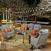 Glow Table, Wicker Outdoor Sectional, Outdoor Swivel Chair, Swivel Rocking Chair, Wicker Sectional, Outdoor Patio Set, Gas Fire Pit Table, Outdoor Patio Furniture Sets, Swivel Chairs