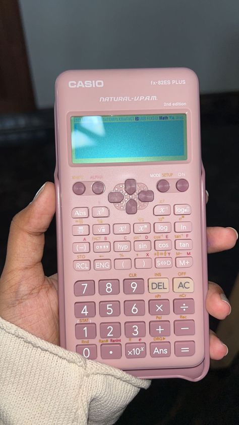 Pink Casio Calculator, Casio Calculator Aesthetic, Pink Calculator Aesthetic, Pink Calculator, Casio Calculator, Kids Outfits Daughters, High School Organization, School Goals, Scientific Calculator