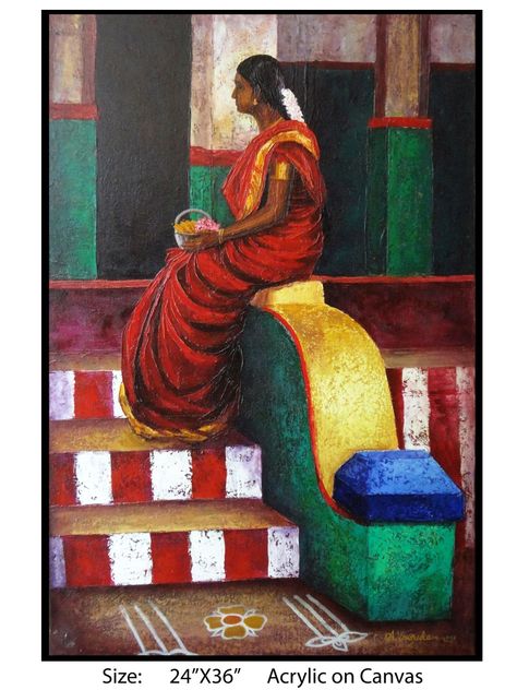 Tamilnadu Culture, Tamil Art Culture, Karnataka Culture, Tamil Art, Tamil Culture, Telugu Culture, God Painting, Village Painting, Composition Painting