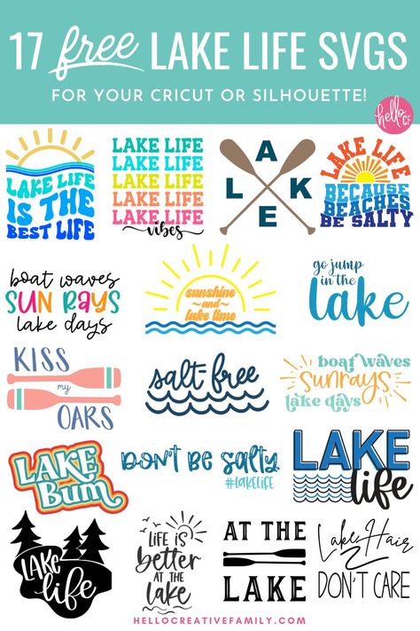 Lake Life Svg Free, Lake Sayings For Cups, Lake Svg, Lake Quotes, Lake Life Shirt, Hats Beach, Life Vibes, How To Make Decorations, Lake Girl