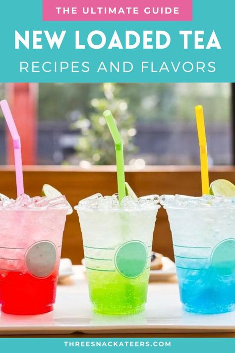 Colorful Loaded Tea. With Text Reading: The Ultimate Guide To Loaded Tea. Fun Kids Drinks, Loaded Tea Recipes, Boosted Tea, Matcha Bubble Tea, Boba Tea Recipe, Bubble Tea Flavors, Tea Recipes Diy, Bubble Tea Recipe, New Drink