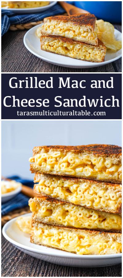 A stack of Grilled Mac and Cheese Sandwich on a white plate. Grilled Mac N Cheese Sandwich, Mac N Cheese Grilled Cheese, Grilled Cheese Mac And Cheese, Mac N Cheese Sandwich, Mac And Cheese Leftover Ideas, Leftover Mac And Cheese What To Do With, Leftover Mac And Cheese Recipes, Grilled Mac And Cheese Sandwich, Mac And Cheese Sandwich