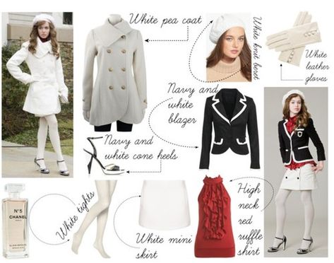 Massie Block outfit White Puma Outfit, The Clique Movie, Massie Block, White Leather Gloves, White Pea Coat, The Clique, Puma Outfit, Downtown Outfits, White Tights