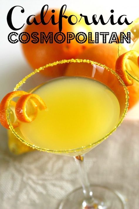 Orange California Cosmopolitan | CatchMyParty.com Orange Martini, Cosmopolitan Cocktail Recipes, Cosmopolitan Cocktails, Cosmopolitan Recipe, Cosmopolitan Cocktail, Recipe For Teens, Orange California, Winter Cocktails, Halloween Cocktails