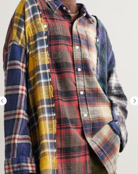 Patched Shirt, Flannel Shirt Refashion, Patchwork Flannel, Mens Shirt Refashion, Quilt Dress, Funky Dresses, Patchwork Shirt, Shirt Refashion, Weird Fashion