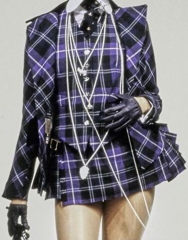 Purple Monochrome Outfit, Vivienne Westwood Fashion, Monochrome Outfit, Fantasy Gowns, Purple Plaid, Blazer Dress, Powerful Women, Colorful Fashion, Vivienne Westwood