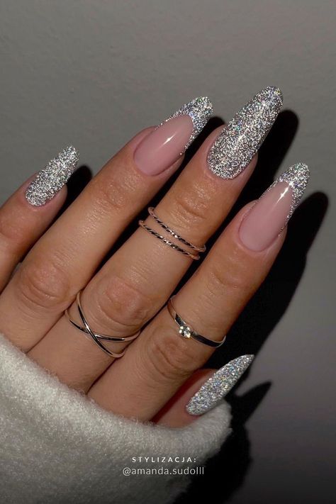 Disco Nails, New Years Eve Nails, Glittery Nails, Shine Nails, Casual Nails, Glow Nails, Ballerina Nails, Shellac Nails, Acrylic Nails Coffin Short