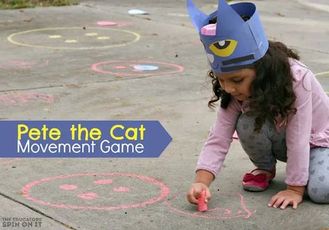 10+ Pete the Cat Groovy Button Activities your kids will LOVE! Get moving with this adorable Pete the Cat Movement Game and an adorable Pete the Hat Craft. Pete The Cat Headband, Cat Movement, Button Activities, Cat Games For Kids, Pete The Cat Activities, Pete The Cat Buttons, Pete The Cat Shoes, Pete The Cat Costume, Cat Activities