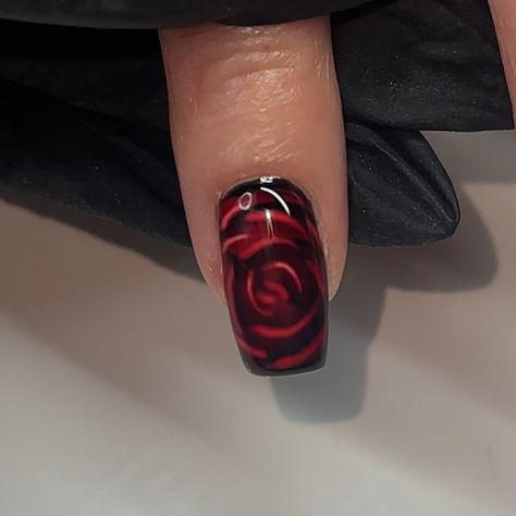 blooming gel rose 🌹 • • • #nailzzbylo #nails #nailsnailsnails #nailsofinstagram #nailart #naildesign #nailinspiration #nailinspo #nailideas #gelxnails #acrylicnails #structuredmani #fallnails #nailtech #nailsoftheday #nailsofig #nailstagram #covinanailtech #2024nails #sandimasnails #626nails #bloominggel #blacknails #rosenails #halloweennails #spookynails Blooming Gel Rose, Rose On Nails, Design French Tip Nails, Nails With Roses, Design French Tip, Rose Nail Design, Blooming Gel, Rose Nail Art, Rose Nails