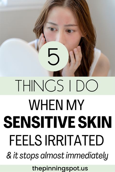 I call it the sensitive skin care routine because it helps my sensitive skin stop feeling irritated. With sensitive skin, you never know which product will make your skin irritated. I have tried different non scented products in my skin care routine for sensitive skin to find out which works for me. And I have found that when I do this 5-step sensitive skin care routine my skin immediately calms down. So if you're looking for a skin care routine for irritated sensitive skin, check this out Feeling Irritated, My Skin Care Routine, Sensitive Skin Care Routine, Regular Skin Care Routine, Skin Lightener, Stop Feeling, Proper Skin Care, How To Get Rid Of Pimples, Best Skin Care Routine