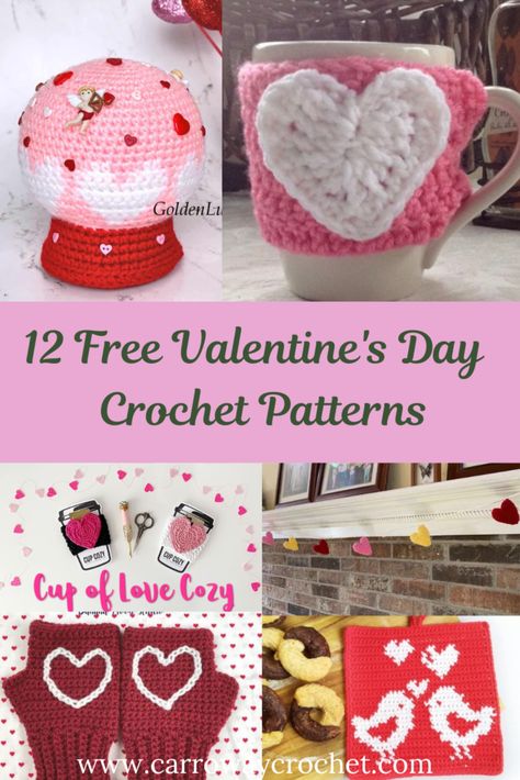 Valentine Crochet Patterns, Crafts For The Classroom, Valentine's Day Crochet, Valentines Coasters, Valentine Crochet, Crochet Valentine Patterns, Slip Stitch Crochet, Crochet Valentine, Crochet Wall Hanging