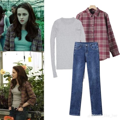 Twilight Movie Outfits, Twilight Theme Party Outfit, Bellas Outfits Twilight, Twilight Fall Outfits, Twilight Party Outfit, Twilight Themed Outfits, Bella Twilight Costume, Bella Swan Halloween Costume, Bella Swan Fashion