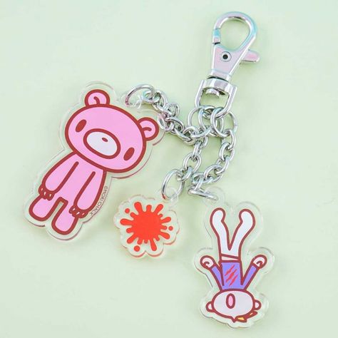 Gloomy Bear Triple Acrylic Charm - Blippo Kawaii Shop Gloomy Bear Keychain, Diy Keychains, Paw Keychain, Plushies Cute, Super Cool Stuff, Kawaii Games, Gloomy Bear, Love Keychain, My Melody Kuromi