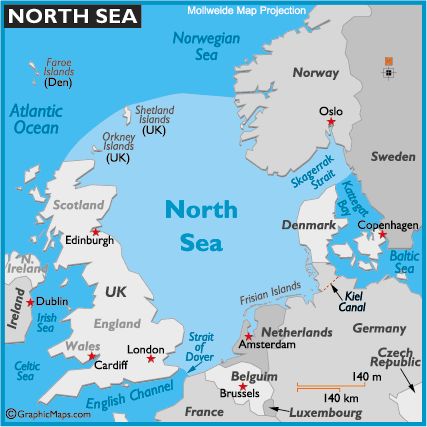 Map of the North Sea countries  Train ride on east coast of England and Scotland along the North Sea. Sea Map, Geography Map, Orkney Islands, Shetland Islands, World Geography, England And Scotland, North Sea, Copenhagen Denmark, Baltic Sea