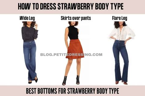 How to Dress Strawberry Body Type (the Complete Guide) Strawberry Body Type Outfit, Strawberry Shaped Body Fashion, Strawberry Body Type, Body Type Clothes, Inverted Triangle Body Shape, Triangle Body Shape, Narrow Waist, Broad Shoulders, Cute Friend Photos