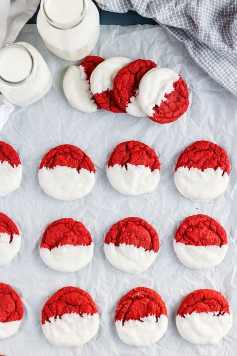 Red Velvet Cookies From Scratch, Red Velvet Dip, Red Velvet Cake Cookies, Red Velvet Chocolate Chip Cookies, Chocolate Chip Dip, Melted White Chocolate, Ultimate Chocolate Chip Cookie, Chocolate Dipped Cookies, Velvet Cookies