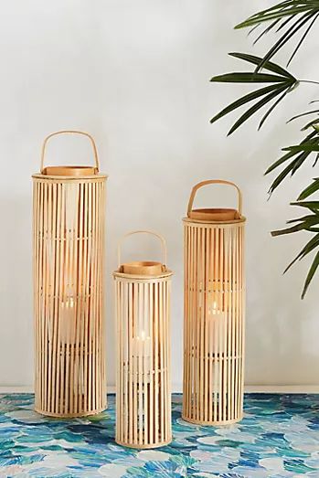 Outdoor Furniture & Garden Accessories | Anthropologie Eclectic Boho Living Room, Boho Living Room Decor Ideas, Tan Leather Sofas, Bamboo Diy, Bamboo Lantern, Statement Chairs, Eclectic Boho, Boho Living Room Decor, Bamboo Crafts