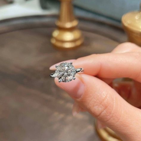 Delicate Gold Ring, Prong Engagement Rings, Solitaire Ring Set, Real Diamond Rings, Wedding Rings Round, Moissanite Engagement Ring Solitaire, Gold Solitaire Ring, Wedding Rings Solitaire, Round Cut Engagement Rings