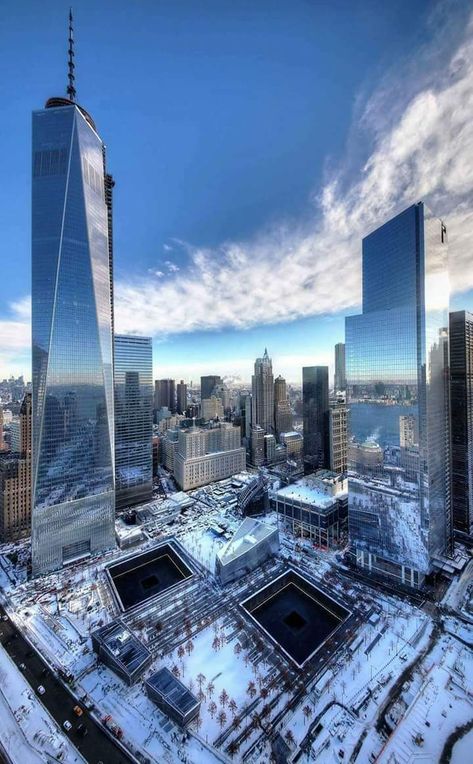 Footprints in the snow  .. have a Super Sunday! Ground Zero Nyc, World Trade Center Nyc, Nyc Photos, Nyc History, New York City Photos, One World Trade Center, Ground Zero, New York City Travel, Twin Towers