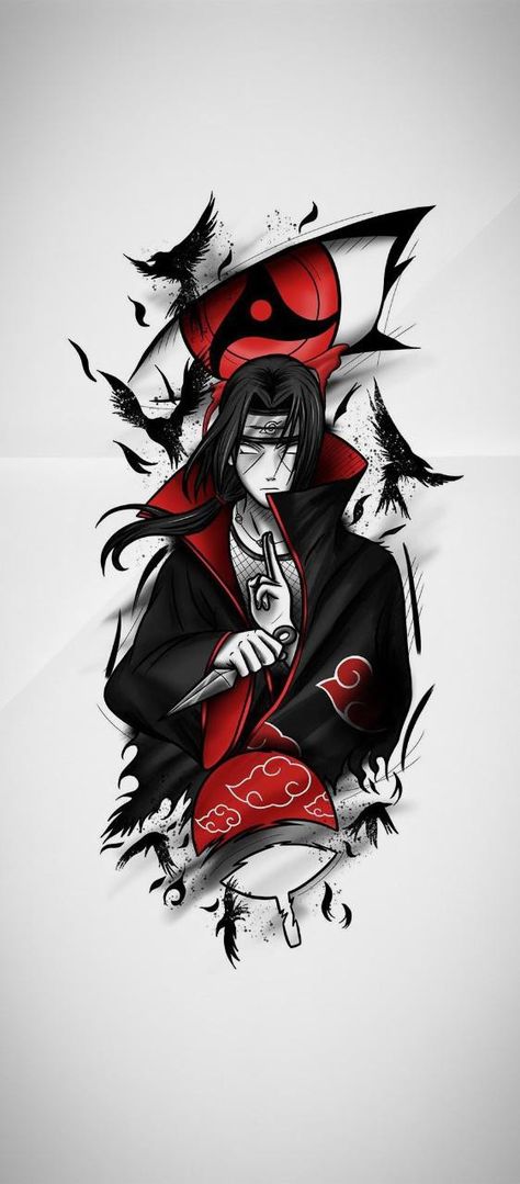 An Anime, Anime Character, Naruto, Birds, Anime, Hair, Red, Black